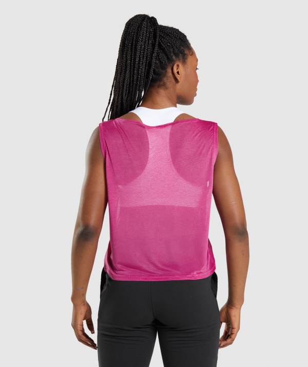 Damske Tielko Gymshark Training Oversized Ruzove | KR8063175